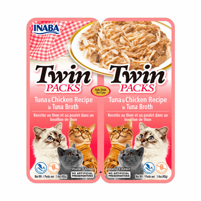 Snack Twin Pack Atún y Pollo para Gato Inaba 2 x 40 g