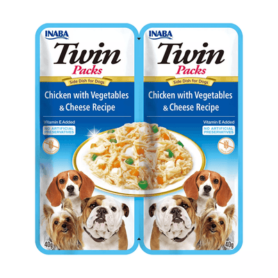 Snack Twin Pack Pollo Vegetales y Queso para Perro Inaba 2 x 40 g