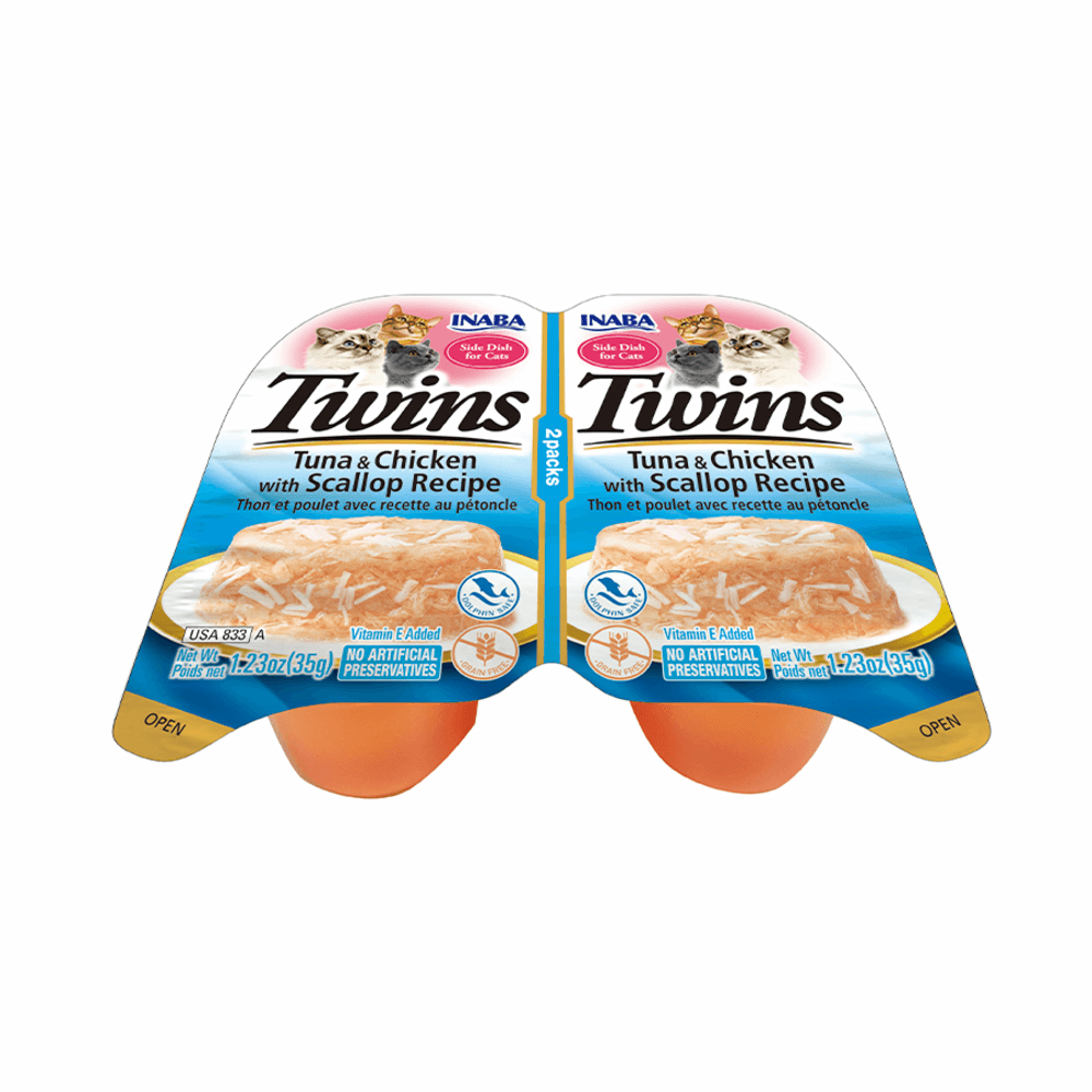 Snack Cat Twins Atún Pollo y Vieira para Gato Inaba 2 x 35 g