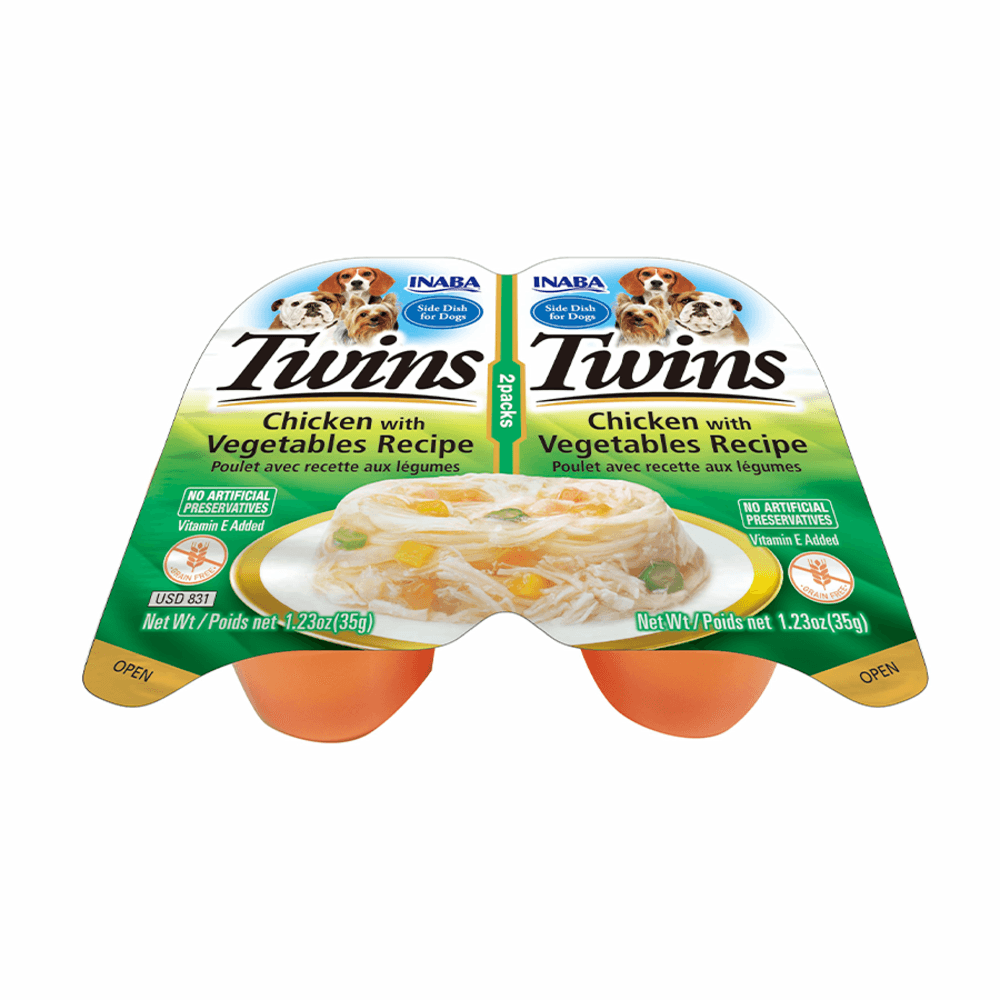 Snack Dog Twins Pollo y Vegetales para Perro Inaba 2 x 35 g