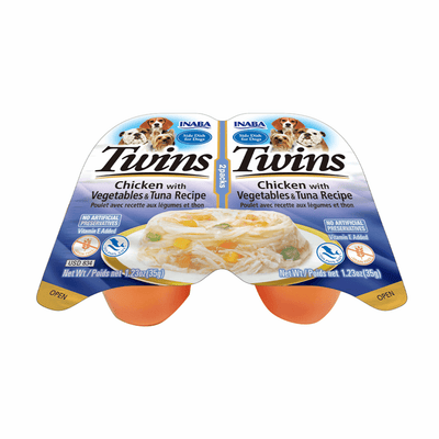 Snack Dog Twins Pollo Vegetales y Atún para Perro Inaba 2 x 35 g