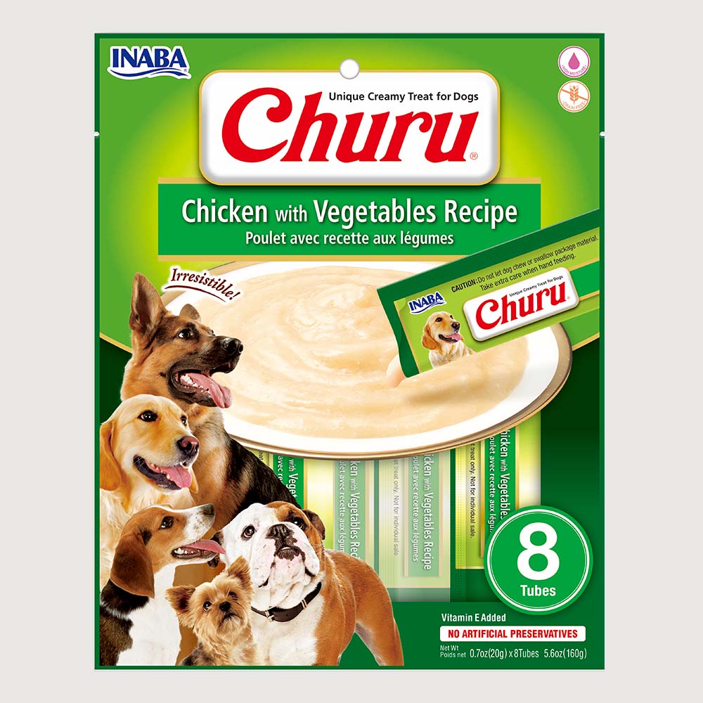 Snack Para Perro Churu Pollo - Vegetales 160 g - 8 u