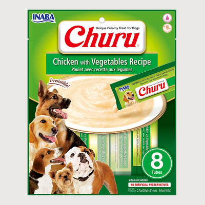 Snack Para Perro Churu Pollo - Vegetales 160 g - 8 u