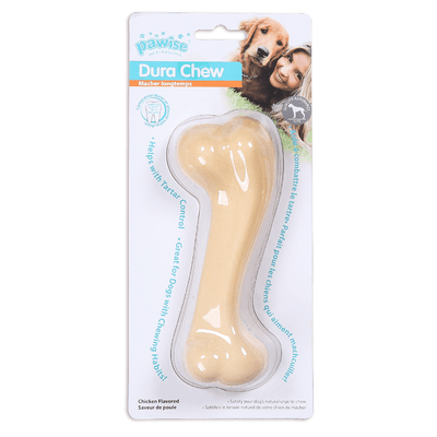 Juguete Para Perro Pawise Hueso Sabor Pollo Beige L