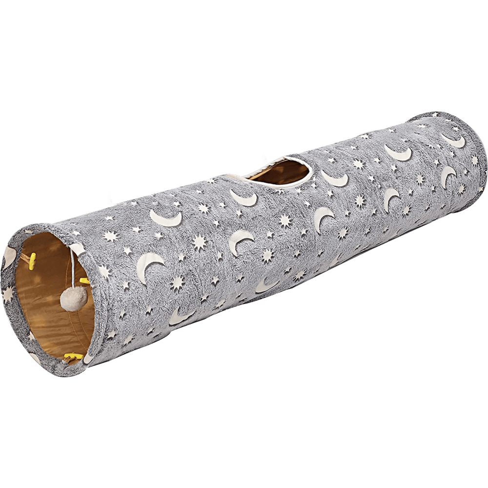 Túnel de juego para gato felpa luminosa Pawise 100 cm