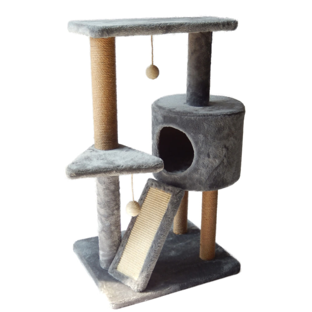 Gimnasio cueva con escalera para gato Pawise Único