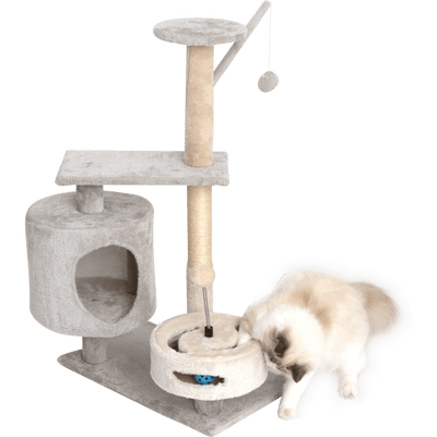 Árbol rascador Pawise con cueva y pista de juego para gatos Único
