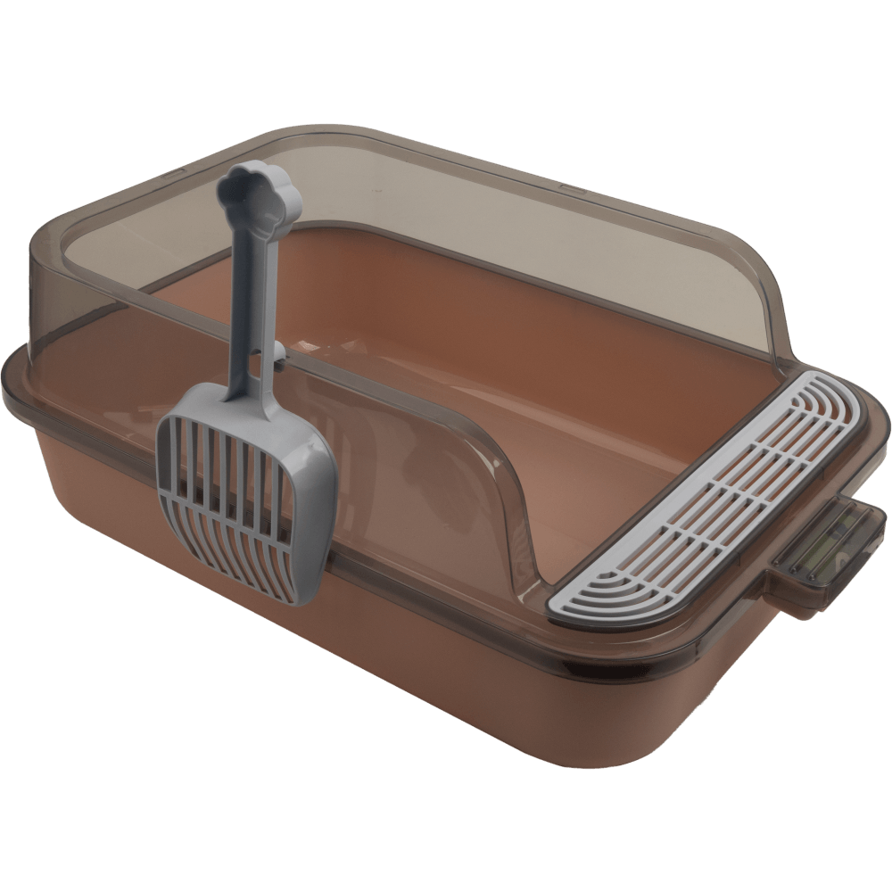 Caja de Arena Pawise Abierta para Gato No Mass + Pala Gris Único