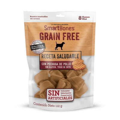 Snack Grain Free Mini para perro Smartbones 8 u