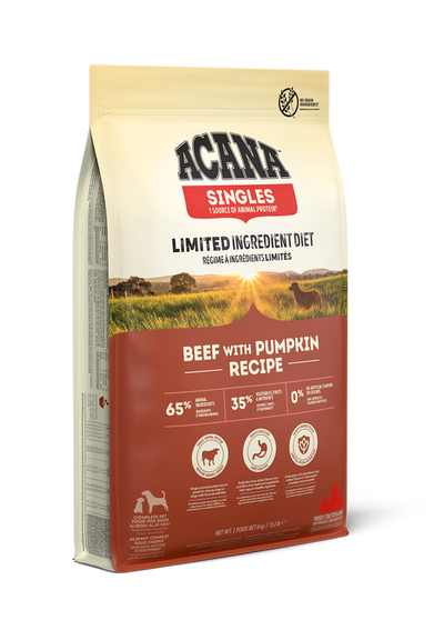 Acana Singles Beef With Pumpkin Recipe – Alimento para perros 11.4 kg