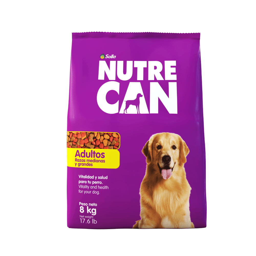 Alimento Para Perro Nutrecan Raza Mediana Y Grande 8 kg