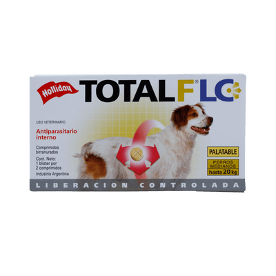 Antiparasitario Interno Para Perro Total FLC 20 kg - 2 comprimidos