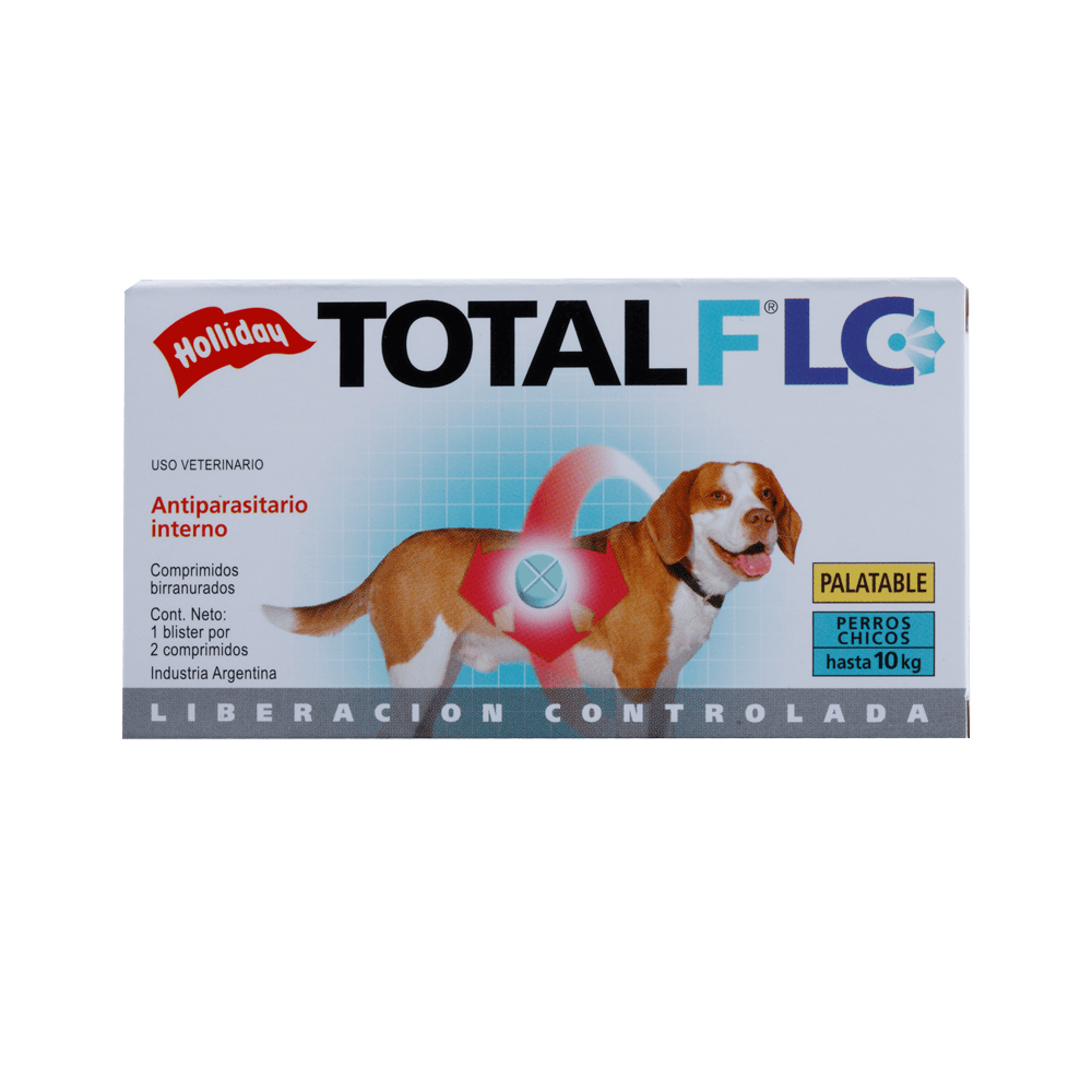 Antiparasitario Interno Para Perro Total FLC 10 kg - 2 comprimidos