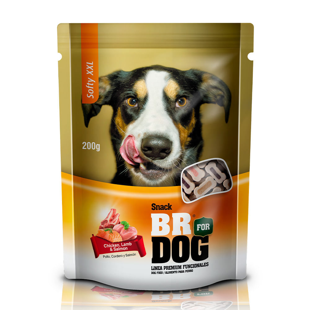 Snack Para Perro BR Softy XXL Chicken Lamb And Salmon 200 g