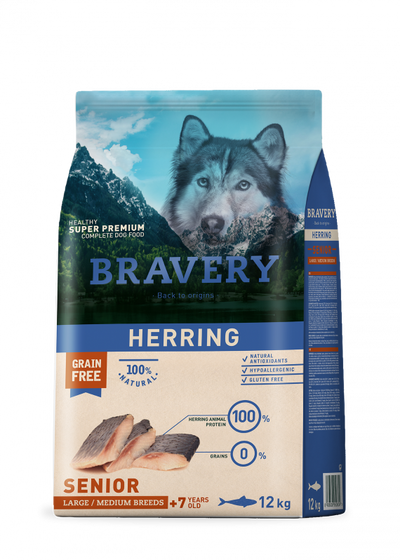 Bravery Herring Senior Med-Large Breeds 12 kg