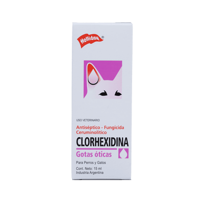 Solución Ótica Para Mascotas Clorhexidina 15 ml