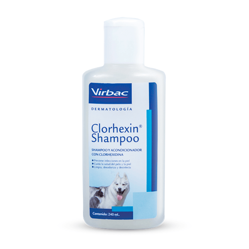 Shampoo Y Acondicionador Con Clorhexidina Para Mascotas Clorhexin 240 ml