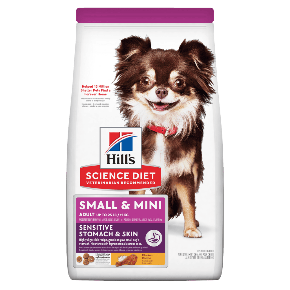 Alimento seco para perro Hills Science Diet Razas Pequeñas y Mini Piel y Estómago Sensibles 4 lb