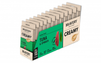 Bravery Creamy Tuna & Spinach Pack de 12 cajas de 56 g