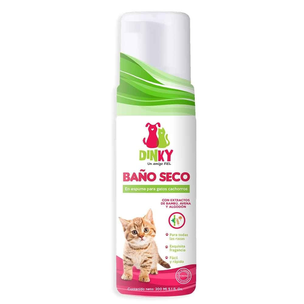 Baño Espuma Seco Dinky Gato Cachorro 200 ml