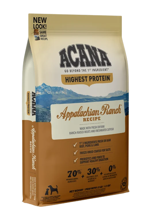 Acana Highest Protein, Appalachian Ranch Recipe – Alimento para perros 11.4 kg