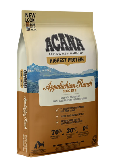 Acana Highest Protein, Appalachian Ranch Recipe – Alimento para perros 11.4 kg