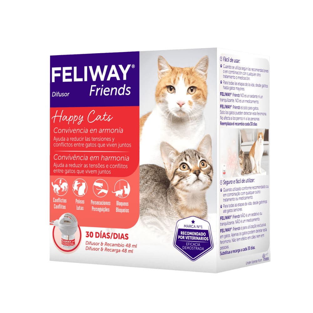 Feromona Sintética Para Gato Feliway Friends Difusor + Recarga 48 ml