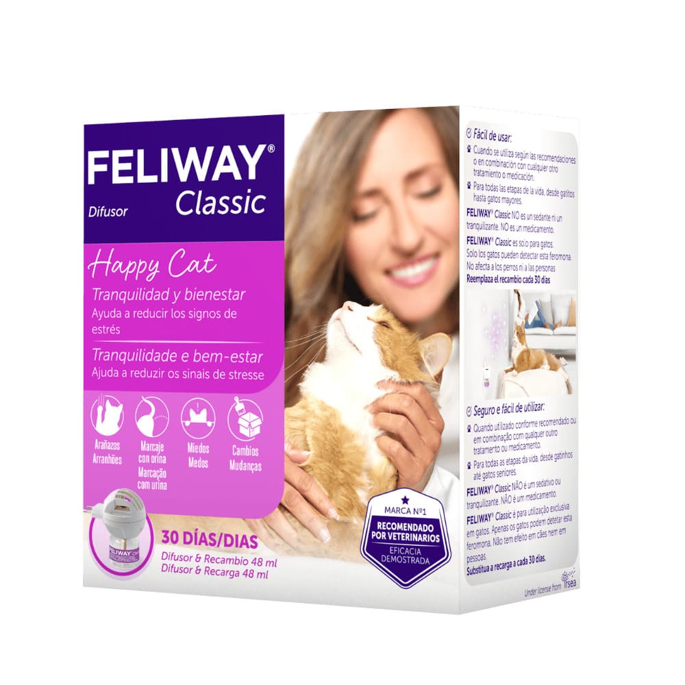 Feromona Sintética Para Gato Feliway Classic Difusor + Recarga 48 ml