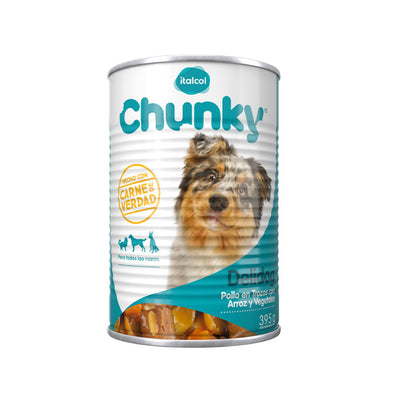 Alimento Húmedo Para Perro Chunky Delidog Trozos De Pollo 395 g