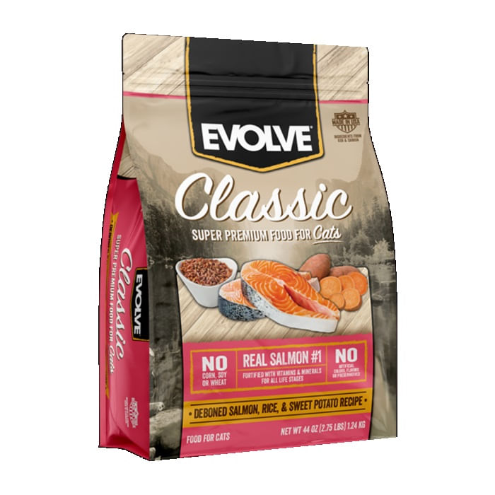 Alimento Seco Para Gato Evolve Classic Salmon 2,75 lb
