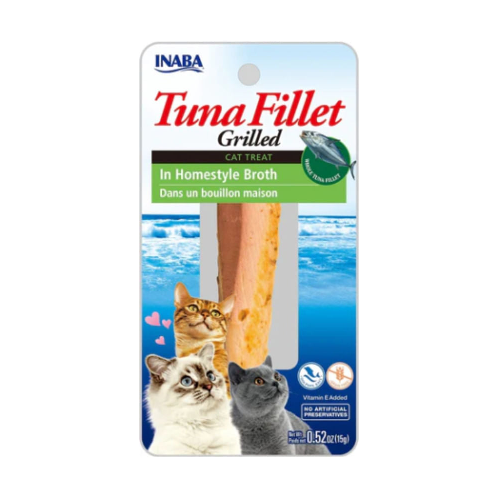 Snack Para Gato Inaba Filete De Atún En Caldo Casero 15 g