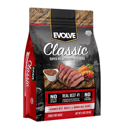 Evolve - Beef Barley & Brown Rice Recipe Dog