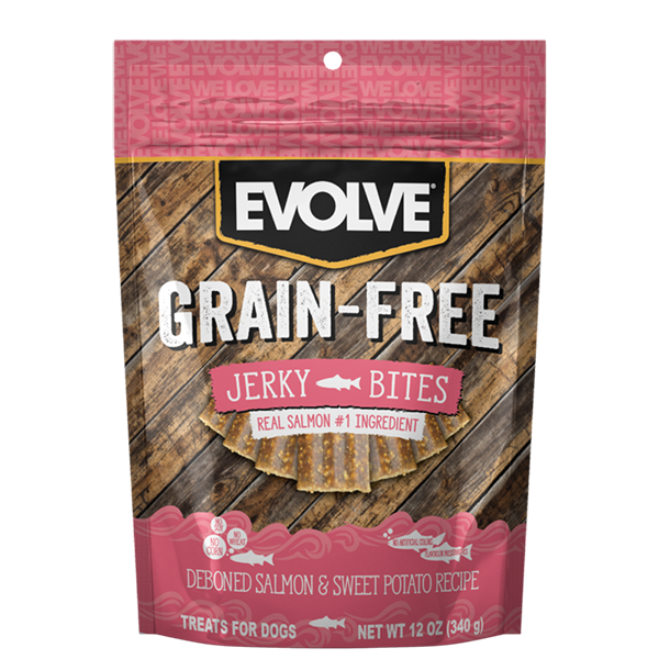 Evolve Dog Snack Grain Free Jerky Salmon