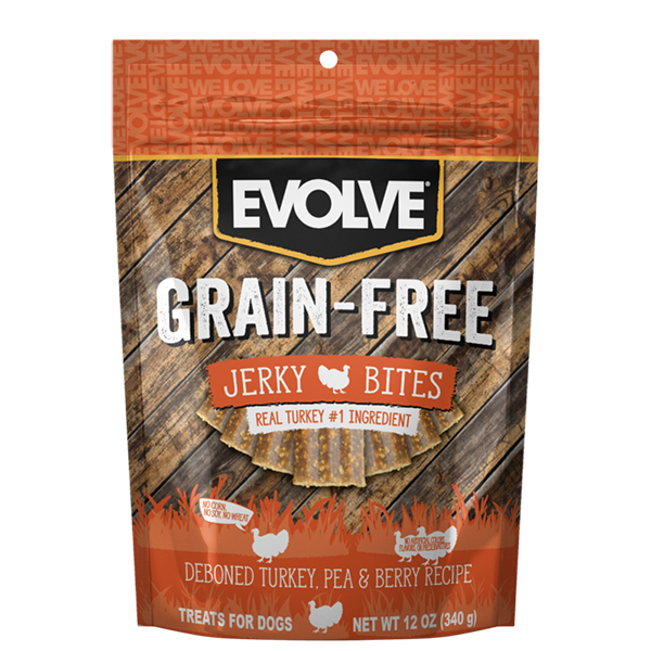 Evolve Dog Snack Grain Free Jerky Turkey- Pavo