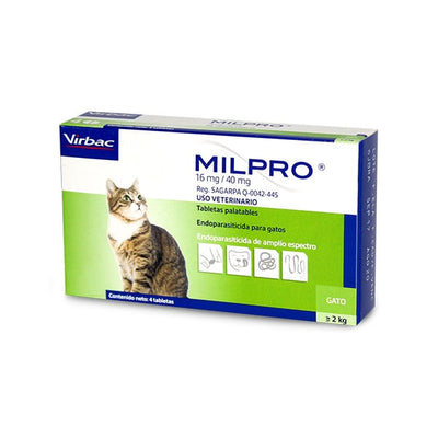 Endoparasiticida Para Gato Milpro 16 mg