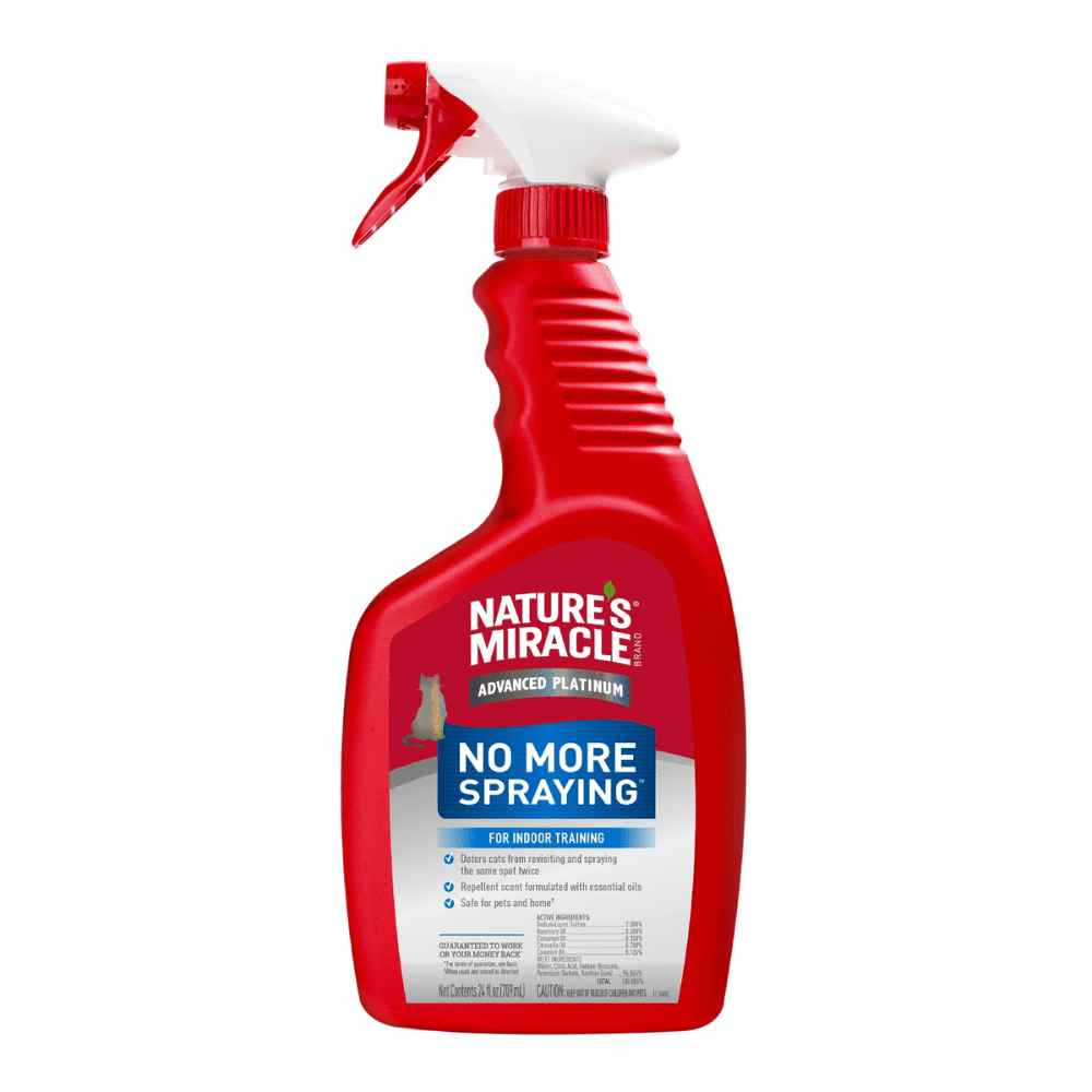 Quita Manchas y Olores con Repelente "No Más Marcas" Para Gato Nature's Miracle 24 oz