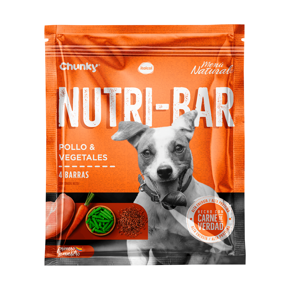 Snack Para Perro Nutri Bar Pollo y Vegetales 150 g