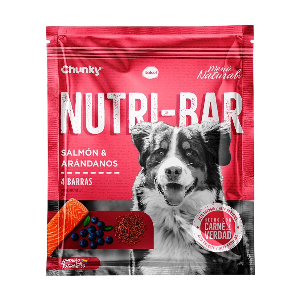 Snack Para Perro Nutri Bar Salmón y Arándanos 150 g