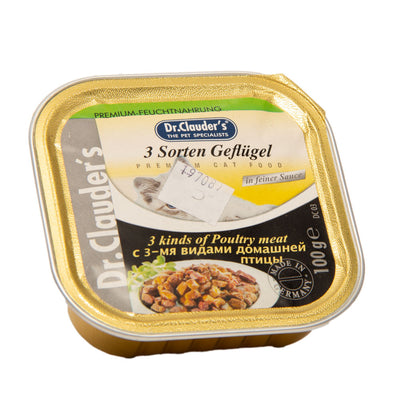 Alimento Húmedo Para Gato Dr.Clauder's Pouch Aves De Corral 100 g