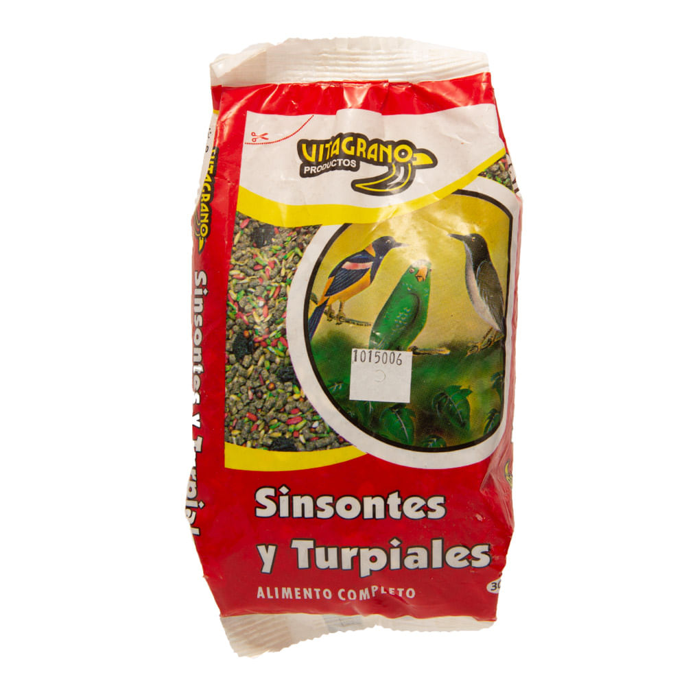 Alimento Para Pajaro Vitagrano Sinsontes Y Turpiales Bolsa 300 g