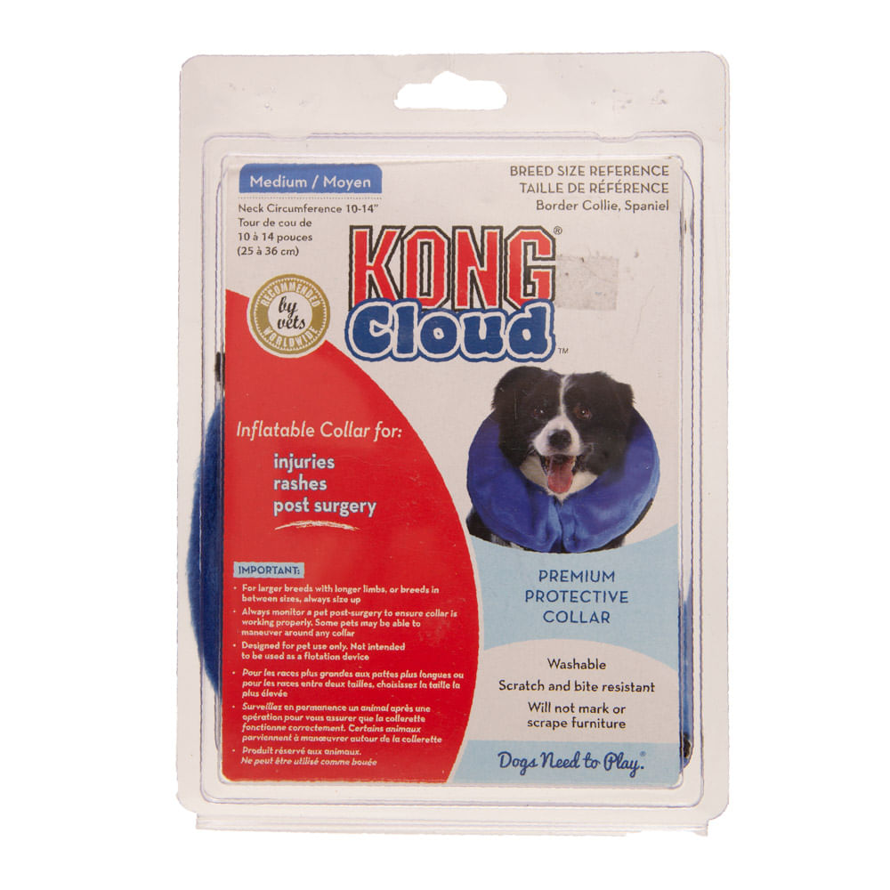 Collar Para Perro Kong De Recuperacion Inflable Cloud M