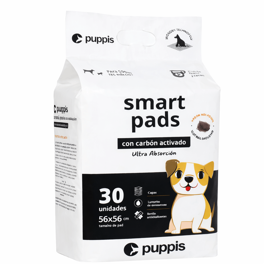 Paños Carbon Activado Para Perro Puppis 30 u