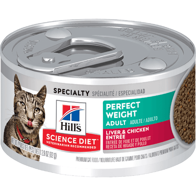 Alimento húmedo para gato Hills Science Diet Adult Perfect Weight control de peso 2,9 oz