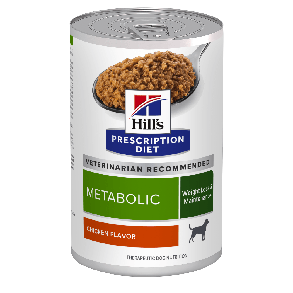 Alimento húmedo para perro Hills Prescription Diet Metabolic control de peso con pollo 13 oz