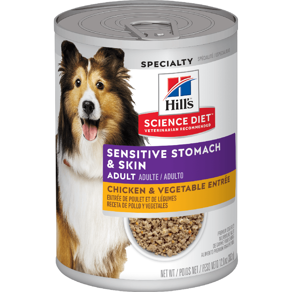 Alimento húmedo para perro Hills Science Diet Adult Piel y Estómago Sensibles 12,8 oz