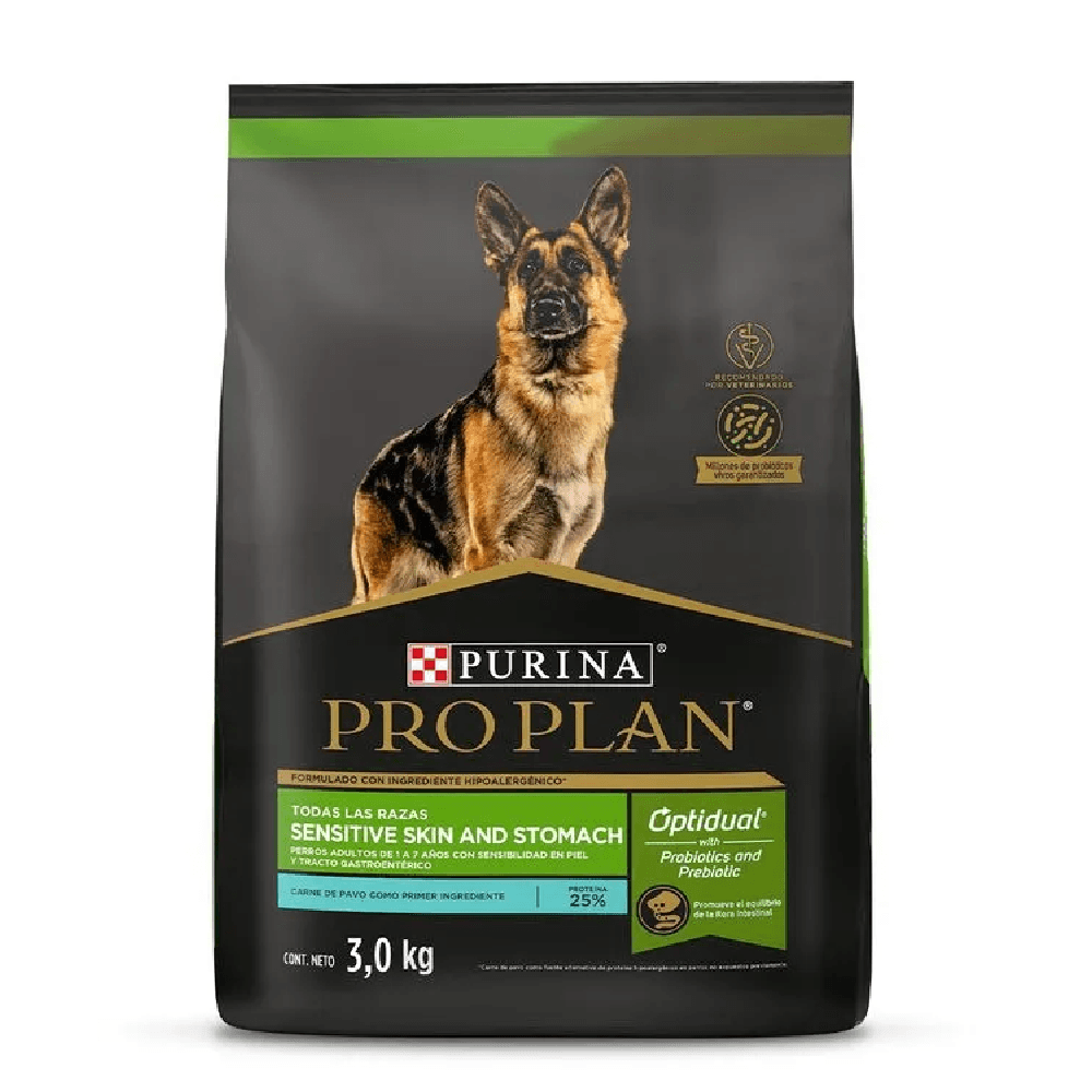 Alimento Para Perro Pro Plan Adultos Sensitive Skin And Stomach 3 kg