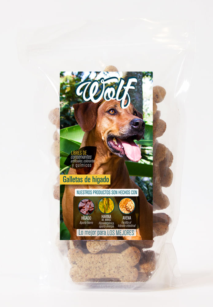 Snack Para Perro Maxigalleta De Hígado Wolf 400 g