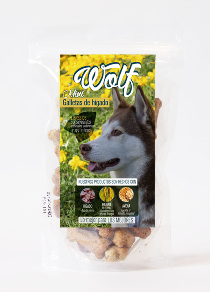 Snack Para Perro Minigalleta De Hígado Wolf 200 g