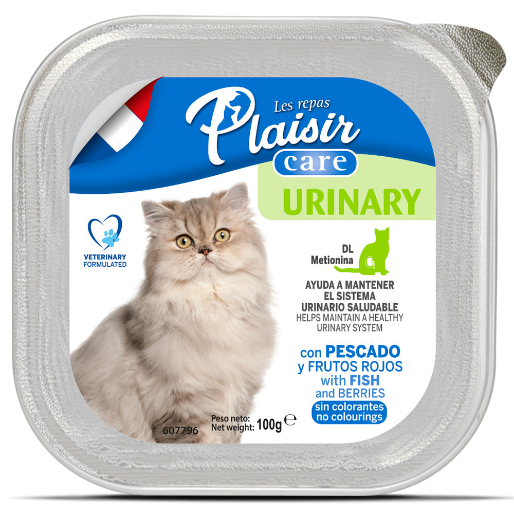 Alimento húmedo Para Gato Plaisir Cuidado Urinario Con Pescado Y Frutos Rojos