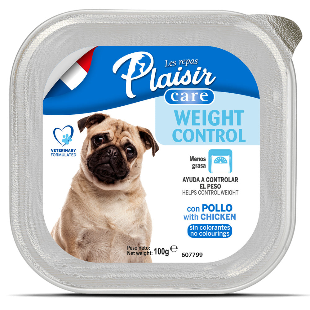Alimento húmedo Para Perro Control De Peso Plaisir Con Pollo